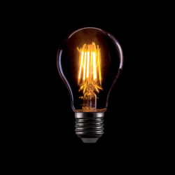 LED Vintage Bulb A60 8W E27 Dimmable Θερμό Λευκό (2800-3200K) Smoked Glass