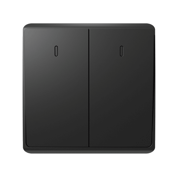 A-46 LONDON TWO BUTTONS ONE WAY SWITCH ANTHRACITE - Image 1