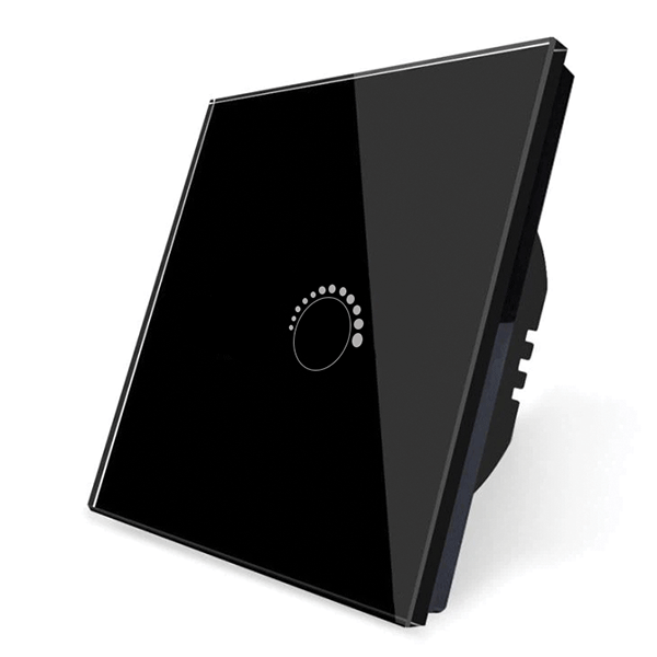 BL-19 TOUCH RF433 EU 3 GANG 1 WAY DIMMABLE SWITCH BLACK - Image 1
