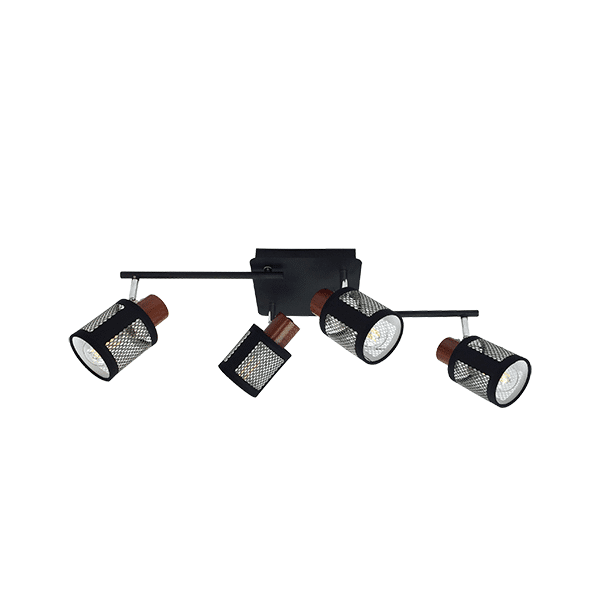 BL-635 DELIA ΣΠΟΤ 4XE27 ΜΑΥΡΟ - Image 1