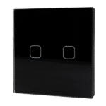 Elmark Wi-Fi Smart Touch Διακόπτης Διπλός Απλός (2 Gang 1 Way) Μαύρος (195008/BL) - Image 2