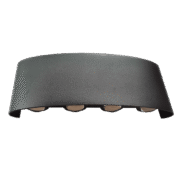 LED WALL LAMP 8X1W 4000K IP54 BLACK