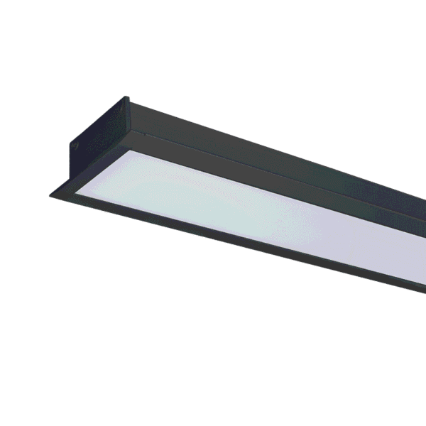 LED ΠΡΟΦΙΛ ΧΩΝΕΥΤΟ S48 24W 6500K 1200MM ΜΑΥΡΟ - Image 2