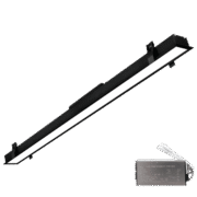 ELMARK LED ΠΡΟΦΙΛ ΧΩΝΕΥΤΗΣ ΤΟΠΟΘΕΤΗΣΗΣ 600mm 24W 3000K ΜΑΥΡΟ + EMERGENCY KIT