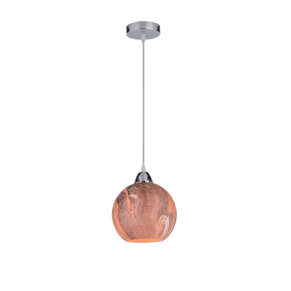 MARBLE-1A ΚΡΕΜΑΣΤΟ ΦΩΤΙΣΤΙΚΟ 1XE27 ΚΑΦΕ D200mm - Image 2