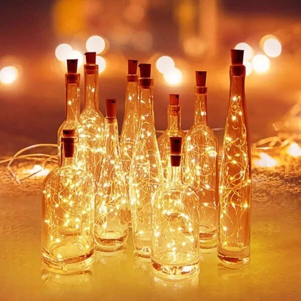 Bottle Cork Διακοσμητικός φελλός μπουκαλιού με 20 λαμπάκια LED 2m Θερμό Λευκό - Image 2