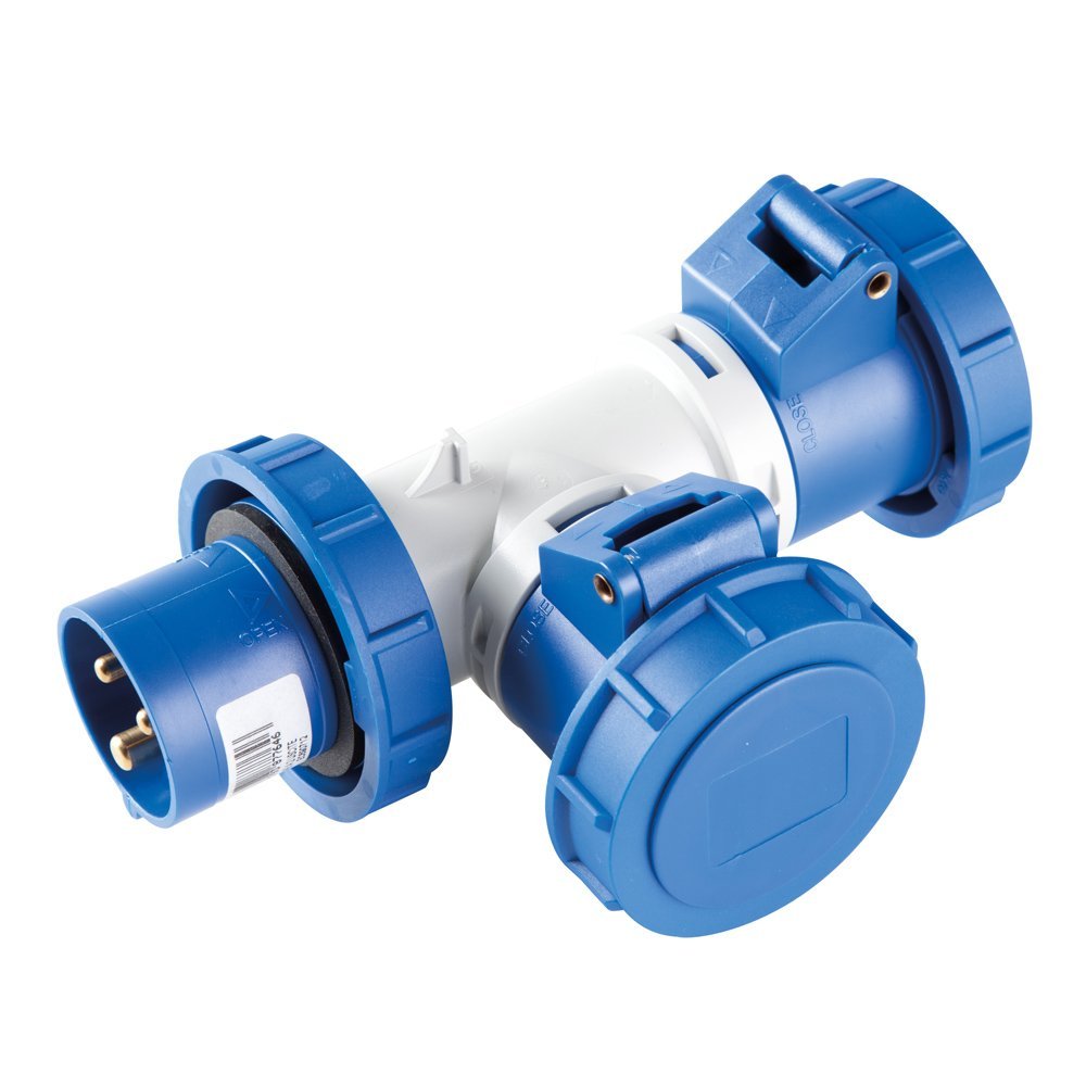 EC690732-2 EC690 ADAPTOR 1 PLUG/2SOCKETS 3P+E 16A IP67 - Image 1