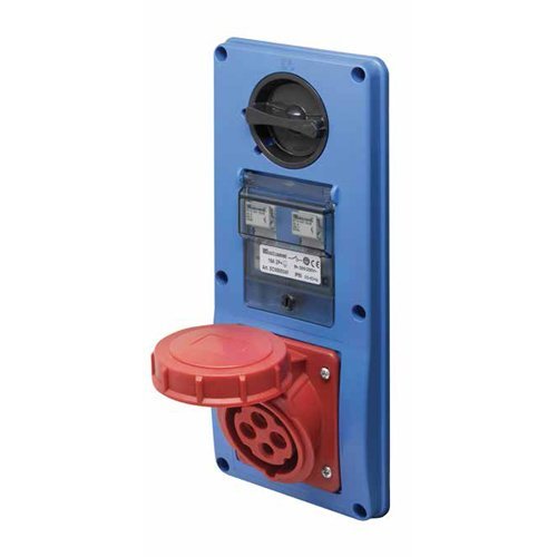EC690914F-2 EC690 VERT.SOCKET 2P+E 16A SWITCH&FUSE HOLDER IP65 - Image 1