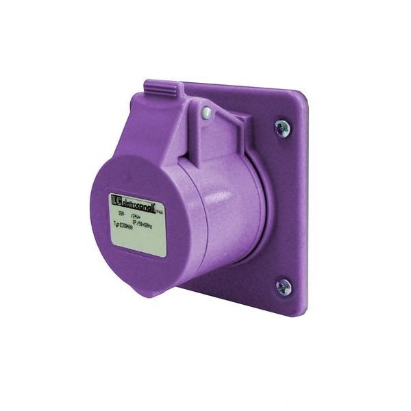 EC69402-2 EC690 PANEL MOUNT. SOCKET 16A IP67 2P 24V AC - Image 1
