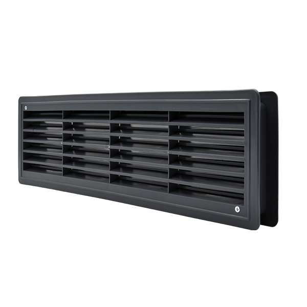 GR-10 EL02-125 DOOR GRILLE 115x430MM, GRAPHITE - Image 1