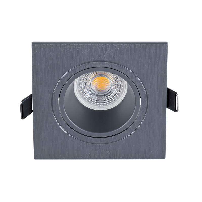 GR-21 LED ΣΠΟΤ ΠΛΑΣΤΙΚΟ ΤΕΤΡΑΓΩΝΟ PAR 16 COB 7W 4000-4300K ΓΡΑΦΙΤΗΣ - Image 1