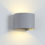 LED ΑΠΛΙΚΑ ΣΤΡΟΓΓΥΛΗ 2X5W 4000K IP54 ΓΚΡΙ