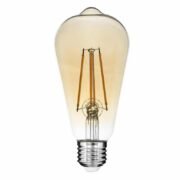 GloboStar 99047 Λάμπα LED E27 ST64 Filament 10W 900lm 2200K Dimmable Μελί Γυαλί