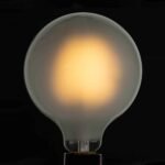 LED Filament Λάμπα E27 G125 12W 1200 lm Frosted Γυαλί Θερμό Λευκό 2800K - Image 2