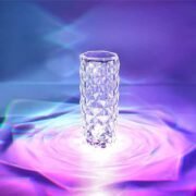 RGB Rose LED Επιτραπέζιο Φωτιστικό Μπαταρίας Plexiglass με Αλλαγή Χρώματος & Αφής