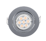 LED ΣΠΟΤ ΜΕΤΑΛΛΙΚΟ ΣΤΡΟΓΓΥΛΟ HIGH POWER 6W 4000-4300K ΝΙΚΕΛ ΜΑΤ - Image 2
