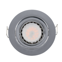LED ΣΠΟΤ ΜΕΤΑΛΛΙΚΟ ΣΤΡΟΓΓΥΛΟ PAR 16 5.5W 4000-4300K ΝΙΚΕΛ ΜΑΤ