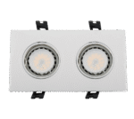 LED ΣΠΟΤ ΠΛΑΣΤΙΚΟ ΟΡΘΟΓΩΝΙΟ PAR 16 2X5.5W 4000-4300K ΛΕΥΚΟ - Image 2