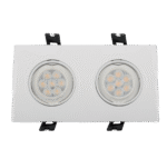 LED ΣΠΟΤ ΠΛΑΣΤΙΚΟ ΟΡΘΟΓΩΝΙΟ HIGH POWER 2X6W 2700-3000K ΛΕΥΚΟ - Image 2