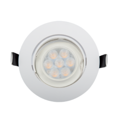 LED ΣΠΟΤ ΠΛΑΣΤΙΚΟ ΣΤΡΟΓΓΥΛΟ HIGH POWER 6W 4000-4300K ΛΕΥΚΟ