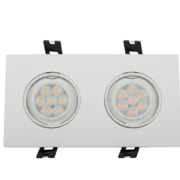 LED ΣΠΟΤ ΠΛΑΣΤΙΚΟ ΟΡΘΟΓΩΝΙΟ HIGH POWER 2X6W 4000-4300K ΛΕΥΚΟ