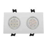 LED ΣΠΟΤ ΠΛΑΣΤΙΚΟ ΟΡΘΟΓΩΝΙΟ HIGH POWER 2X6W 2700-3000K ΛΕΥΚΟ