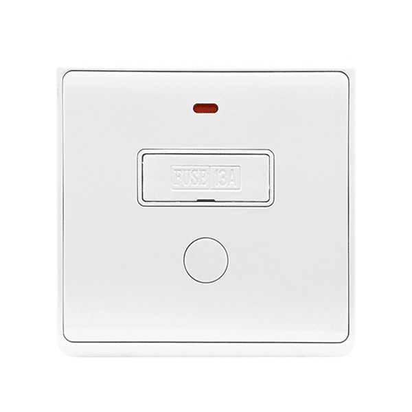 WH-363 LONDON OUTLET WITH FUSE AND LED INDICATOR WHITE - Image 1