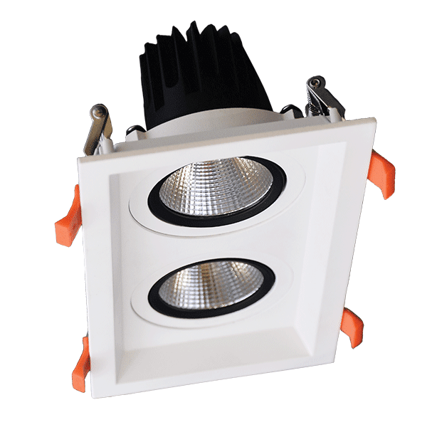 WH-408 ΔΙΠΛΟ ΚΙΝΟΥΜΕΝΟ LED ΣΠΟΤ 2X30W 230V 3000K ΛΕΥΚΟ - Image 1