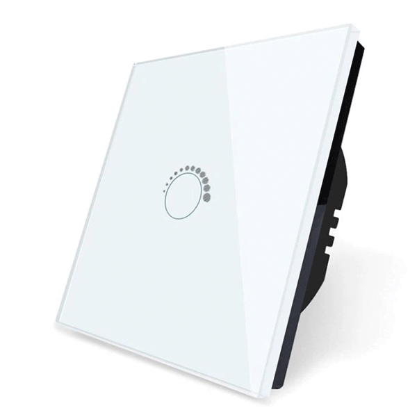 WH-52 TOUCH RF433 EU 3 GANG 1 WAY DIMMABLE SWITCH WHITE - Image 1