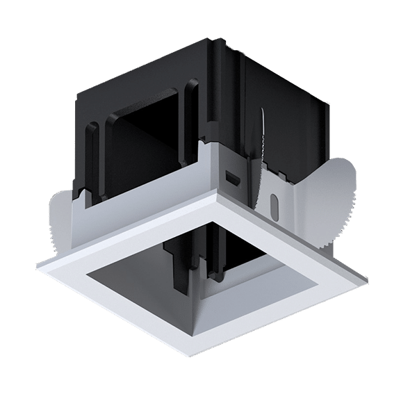 WH-520 MODENA 1 MODULE RECESSED BOX WITH FRAME WHITE - Image 1