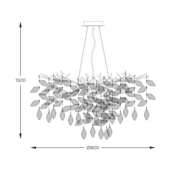 ZUMA LINE PENDANT CINDY MD4115-1-ECN 10XG9 CHROME - Image 3