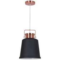Tedd Κρεμαστό Μονόφωτο 1XE27 Μαύρο D260mm