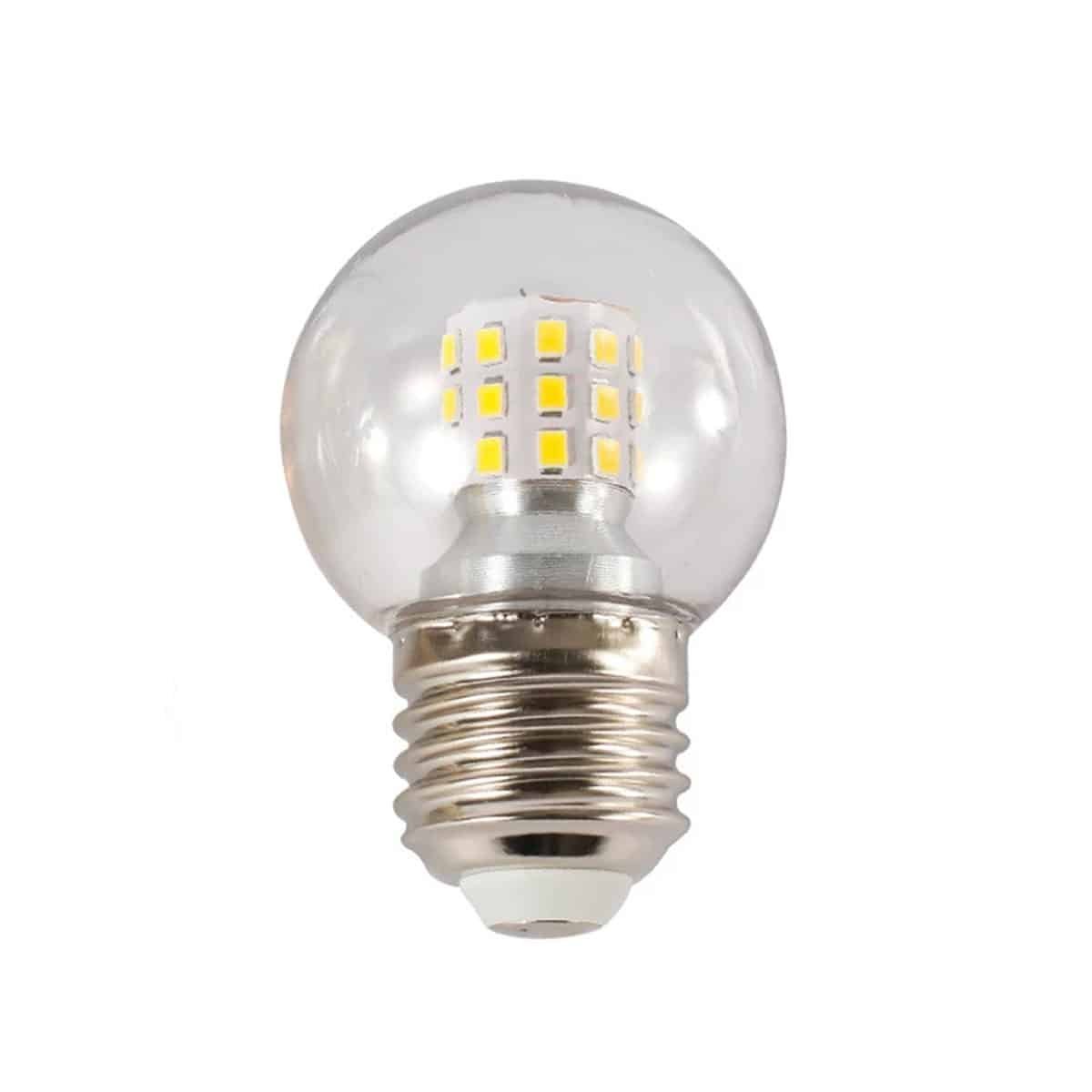 Γλομπάκι-Mini-LED-E27-G45-2W-10 100091 Λάμπα LED E27 G45 Γλομπάκι 2W 80lm 260° AC 220-240V IP20 Φ4.5 x Υ6.9cm - 2 Χρόνια Εγγύηση Λευκό Ημέρας - Image 1