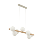 TK LIGHTING CHANDELIER ESTERA 5905 7XG9 WHITE/WOOD - Image 3