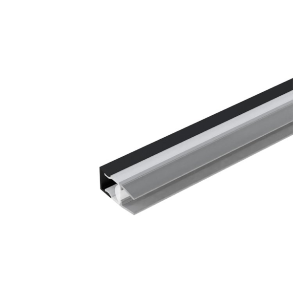 EL-72BCR PROFILE FOR GLASS SHELF 2.5M, BLACK - Image 2