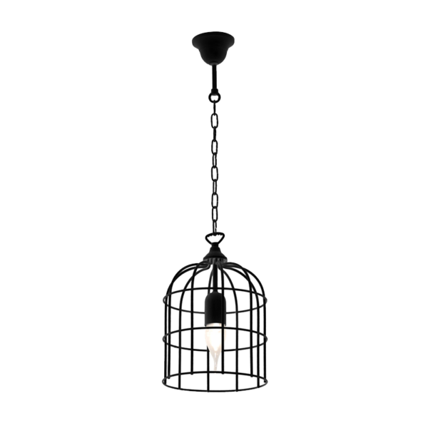 CAGE ΚΡΕΜΑΣΤΟ ΦΩΤΙΣΤΙΚΟ 1xE27 ΜΑΥΡΟ - Image 3
