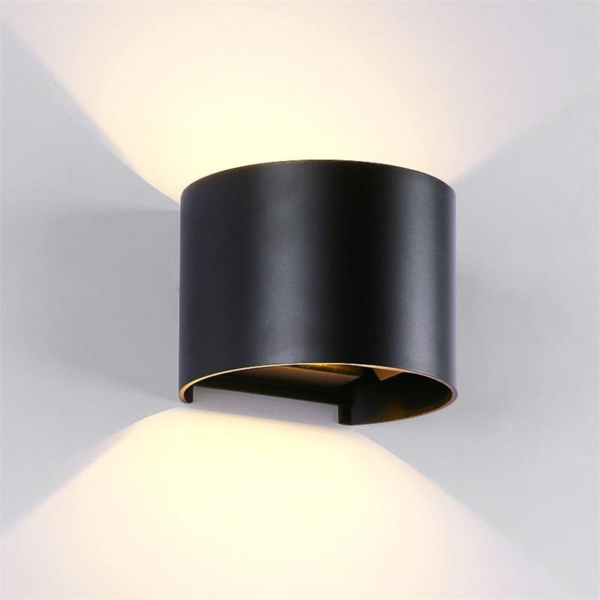 LED ΑΠΛΙΚΑ ΣΤΡΟΓΓΥΛΗ 2X5W 4000K IP54 ΜΑΥΡΗ - Image 5