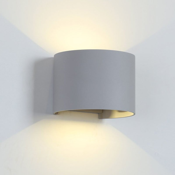 LED ΑΠΛΙΚΑ ΣΤΡΟΓΓΥΛΗ 2X5W 4000K IP54 ΓΚΡΙ - Image 3