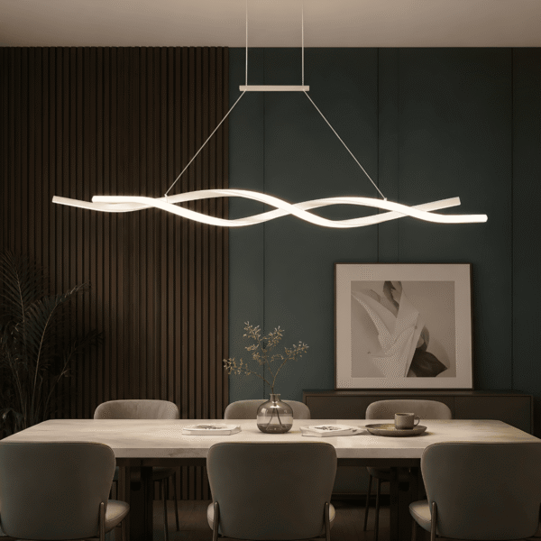 LED7 Κρεμαστό LED Φωτιστικό Twist 80W 4800lm 100cm CCT με Remote Λευκό - Image 2