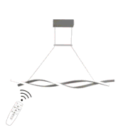 LED7 Κρεμαστό LED Φωτιστικό Twist 80W 4800lm 100cm CCT με Remote Λευκό