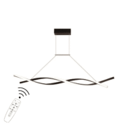 LED7 Κρεμαστό LED Φωτιστικό Twist 80W 4800lm 100cm CCT με Remote Μαύρο