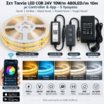 Ταινία LED 14.4W 12V DC SMD5050 IP20 Θερμό & Ψυχρό Λευκό 3000K + 6000K – 1 Μέτρο - Image 6