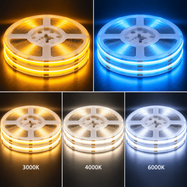 Ταινία LED 14.4W 12V DC SMD5050 IP20 Θερμό & Ψυχρό Λευκό 3000K + 6000K – 1 Μέτρο - Image 5