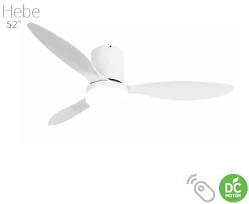 02-00311 ΑΝΕΜ/ΡΑΣ ΟΡΟΦΗς&ΤΗΛ.52"+LED ΛΕΥΚΟ HEBE - Image 1