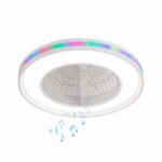 ΑΝΕΜ/ΡΑΣ ΜΠΛΑΦΟΝΙΕΡΑ&ΤΗΛ SUOVO RGB BLUETOOTH ΗΧΕΙΟ - Image 2