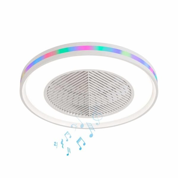ΑΝΕΜ/ΡΑΣ ΜΠΛΑΦΟΝΙΕΡΑ&ΤΗΛ SUOVO RGB BLUETOOTH ΗΧΕΙΟ - Image 2
