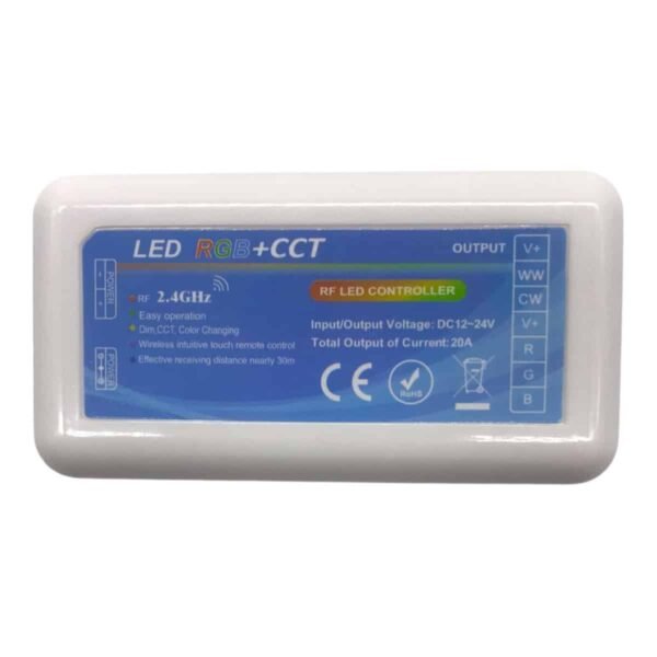 100002 Ασύρματος LED Δέκτης - Receiver RGB+CCT 2.4Ghz για Groups DC 12-24V 240/480W - Image 6
