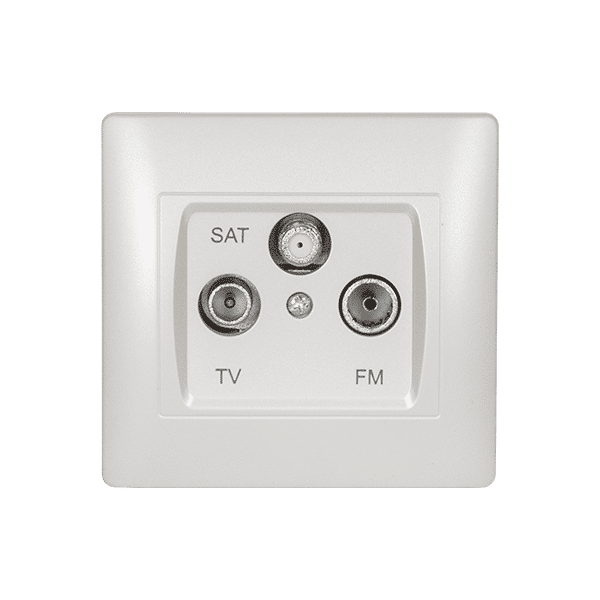 11681-1 RHYME ΠΡΙΖΑ ТV+FM+SAT ΛΕΥΚΟ ΜΕΤΑΛΛΙΖΕ - Image 1