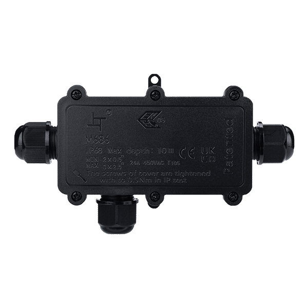 31077-1 ELMARK JUNCTION BOX 3 ENTRY 450VAC 24A, IP68 - Image 1