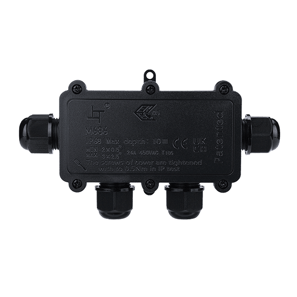 31078-1 ELMARK JUNCTION BOX 4 ENTRY 450VAC 24A, IP68 - Image 1